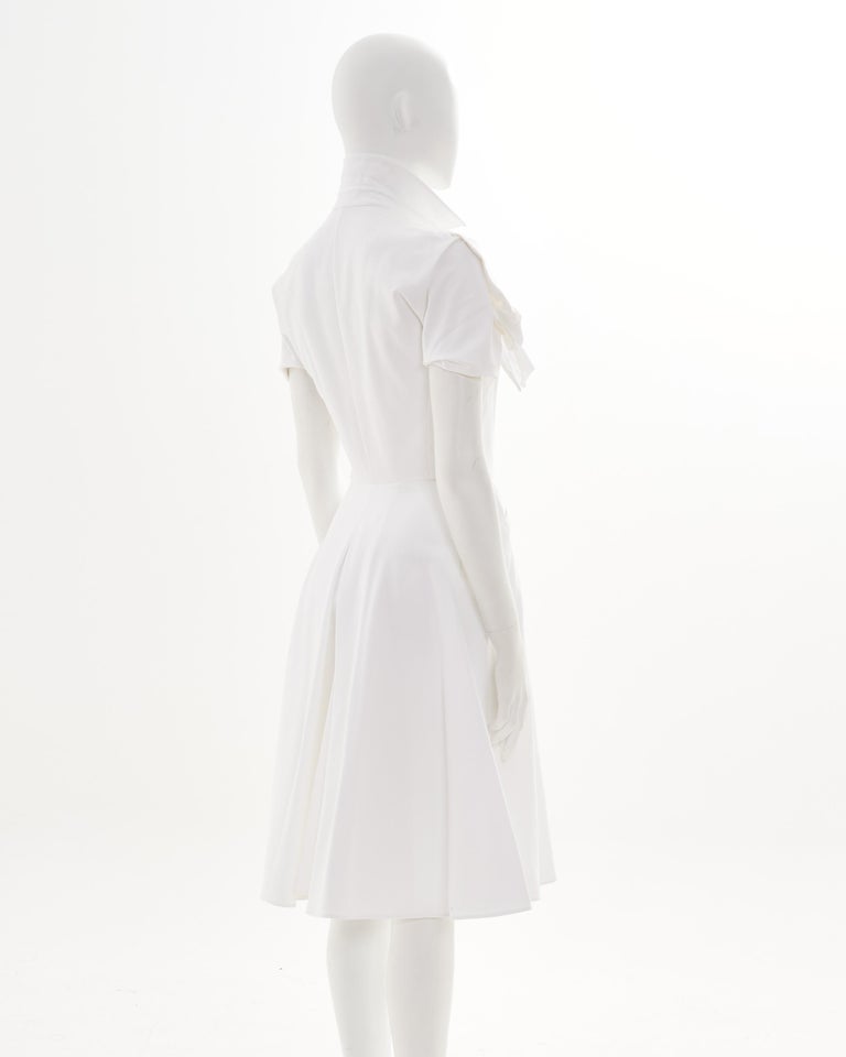 Alexander McQueen by Sarah Burton White Cotton Shirt Midi Dress For Sale at  1stDibs
