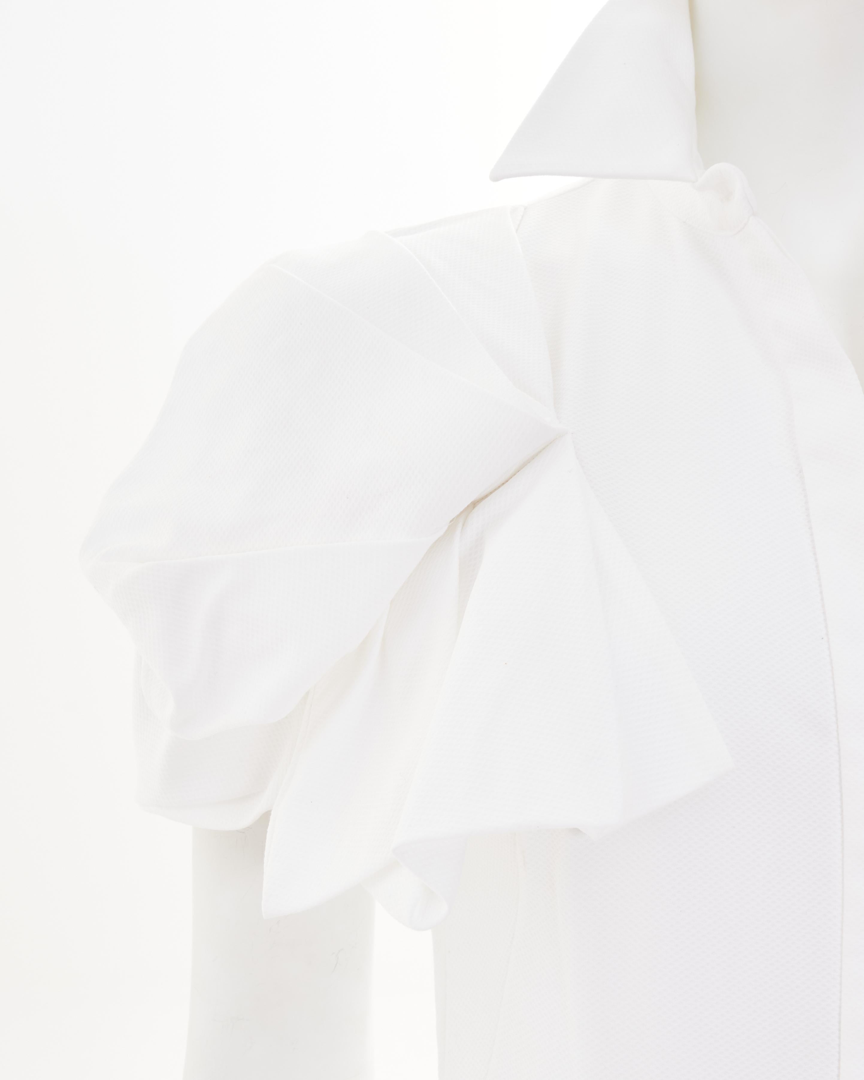 Alexander McQueen by Sarah Burton White Cotton Shirt Midi Dress For Sale 1