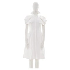 Alexander McQueen by Sarah Burton White Cotton Shirt Midi Dress