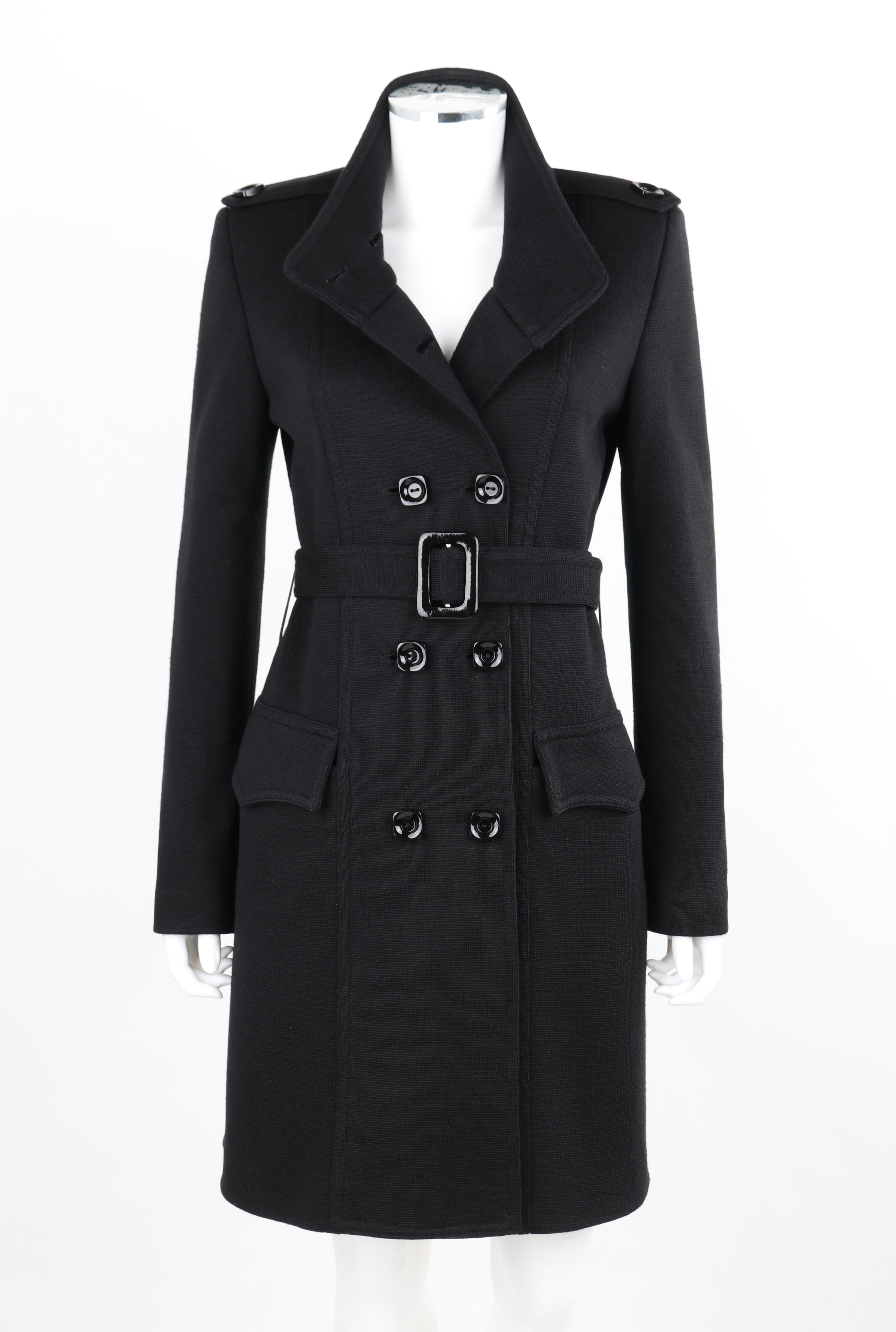 structured black coat