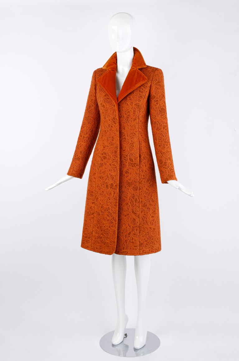 Orange dress coat hot sale