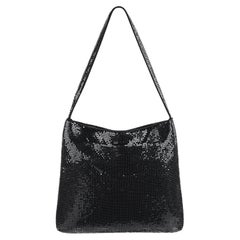 ALEXANDER McQUEEN c.1998 Black Pixel Chainmail Top Handle Purse Handbag RARE