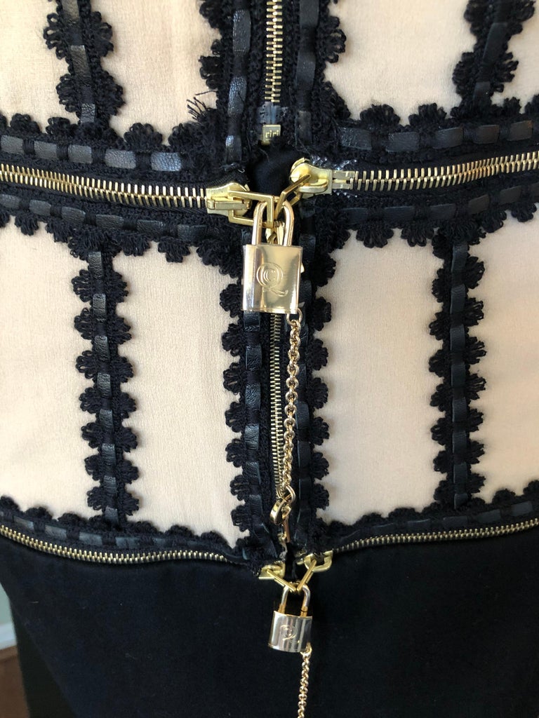 Alexander McQueen c.2003 Zipper Lock And Key Dress at 1stDibs