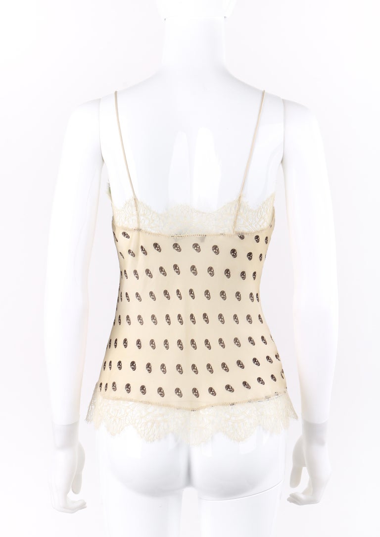 Alexander McQueen Lace Tank Top in Black main image 0