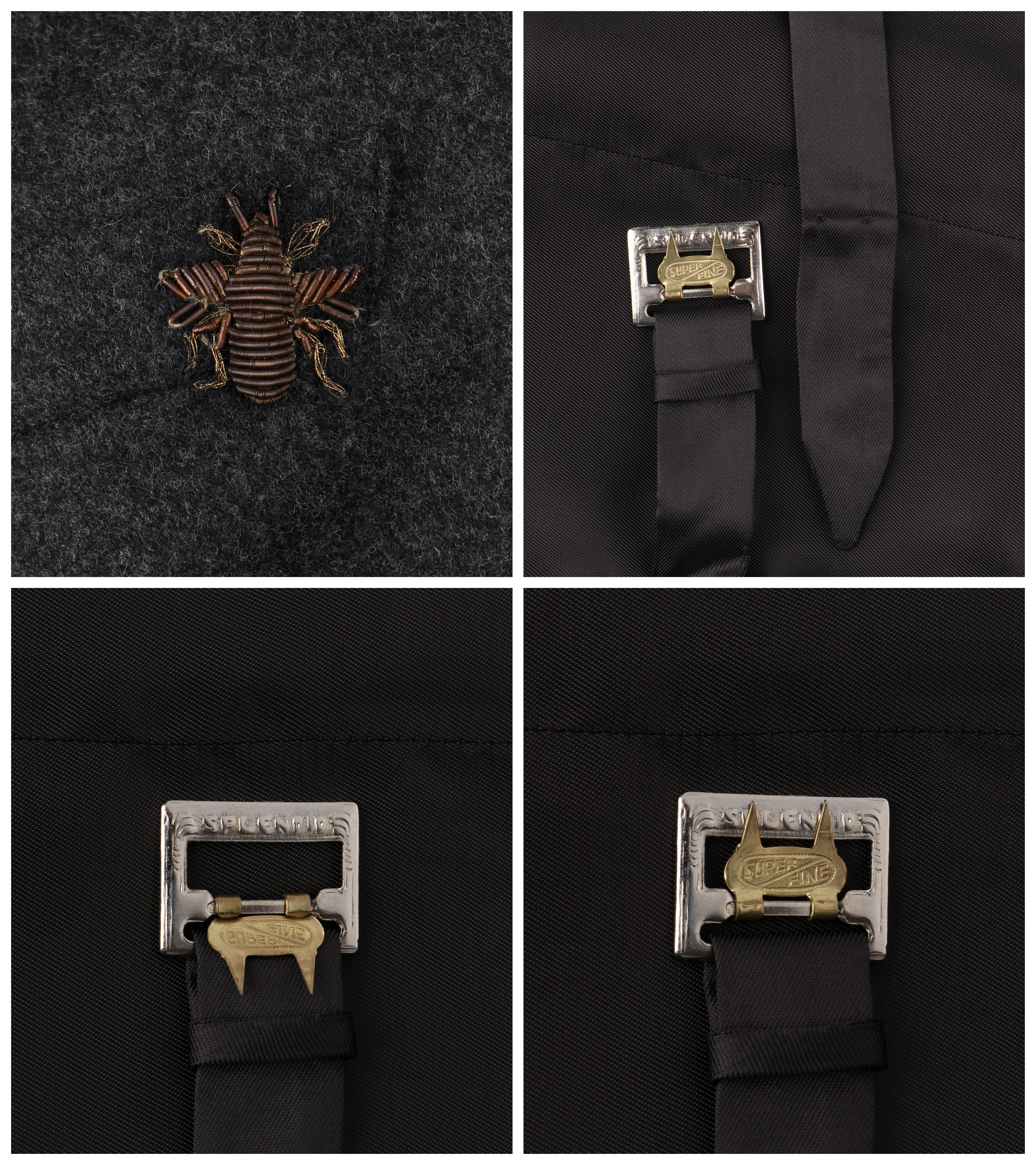 ALEXANDER McQUEEN c.2008 Savile Row Cashmere Women's Bumble Bee Detail Vest In Good Condition In Thiensville, WI