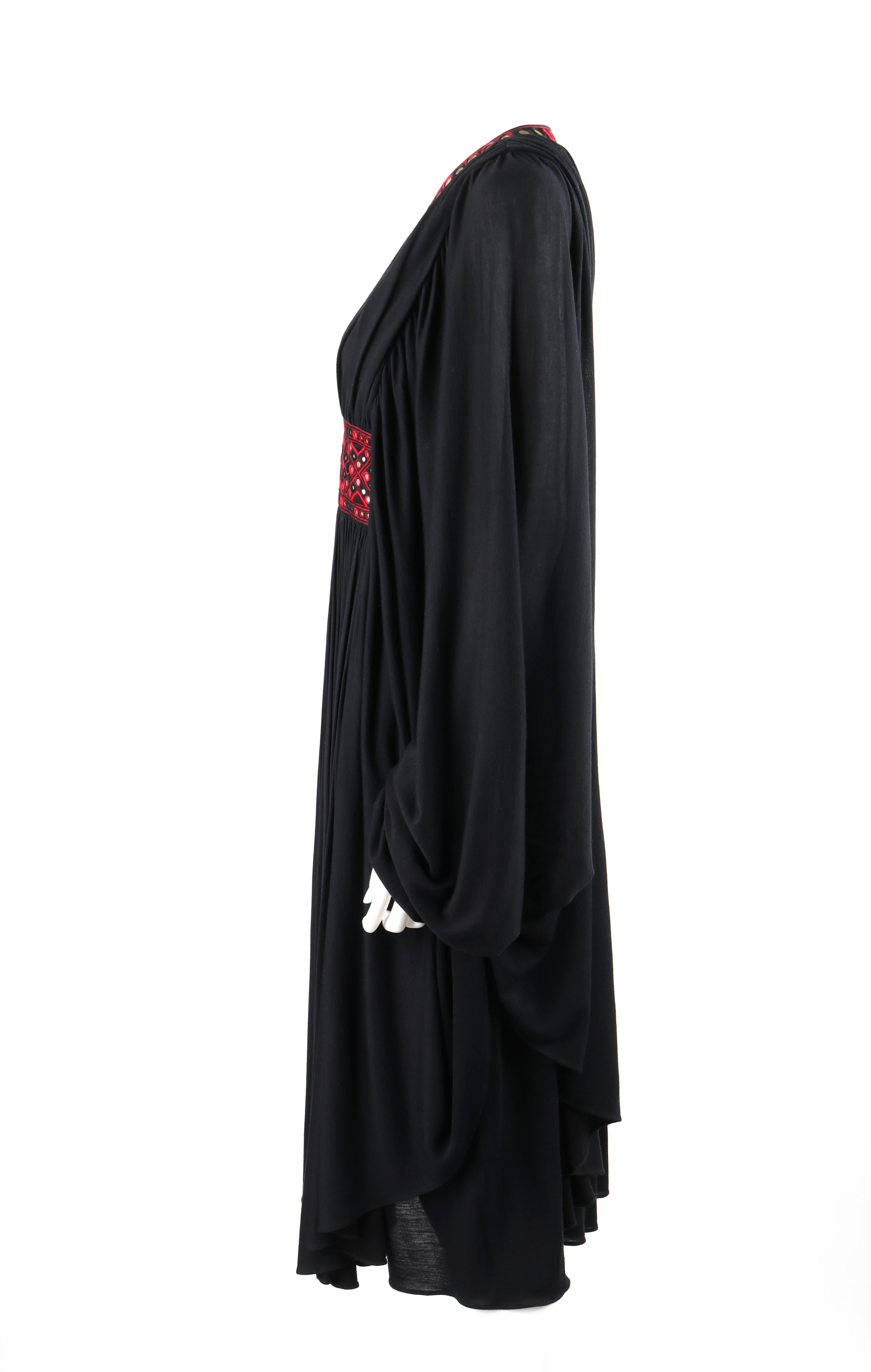 Women's ALEXANDER McQUEEN c.2009 Bohemian Caftan Midi Batwing Sleeve Dress 