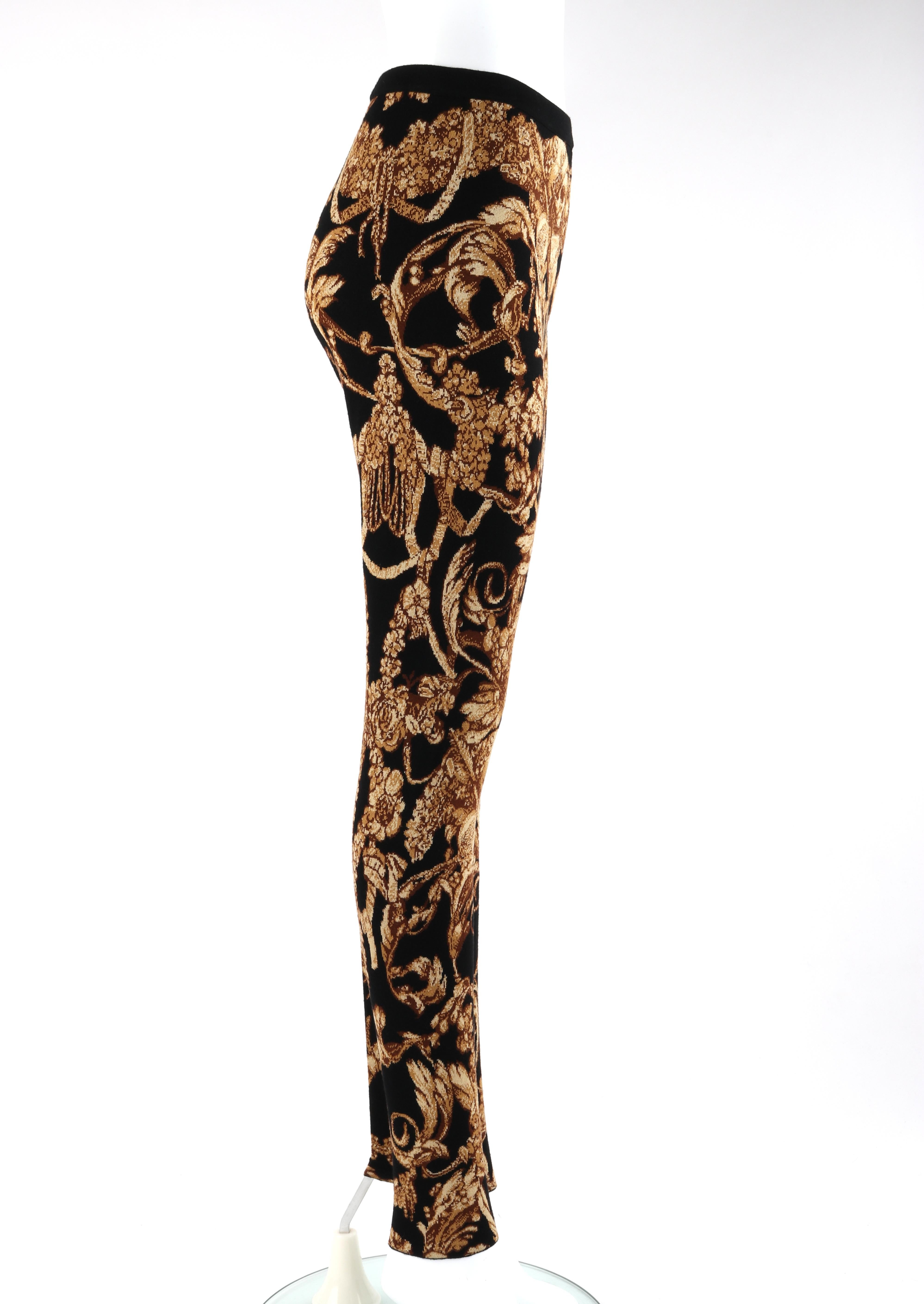 ALEXANDER McQUEEN c.2010 “Angels & Demons” Grinling Gibbons Knit Legging In Good Condition For Sale In Thiensville, WI
