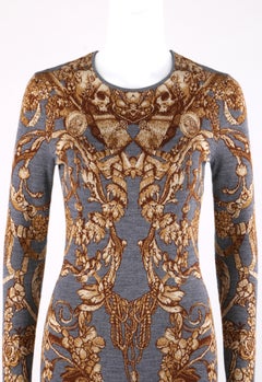 ALEXANDER McQUEEN c.2010 “Angels & Demons” Grinling Gibbons Knit Sheath Dress