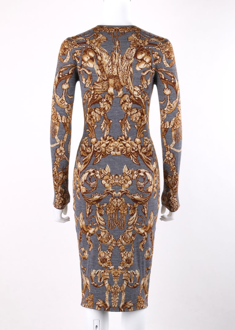 ALEXANDER McQUEEN c.2010 “Angels and Demons” Grinling Gibbons Knit Sheath  Dress For Sale at 1stDibs