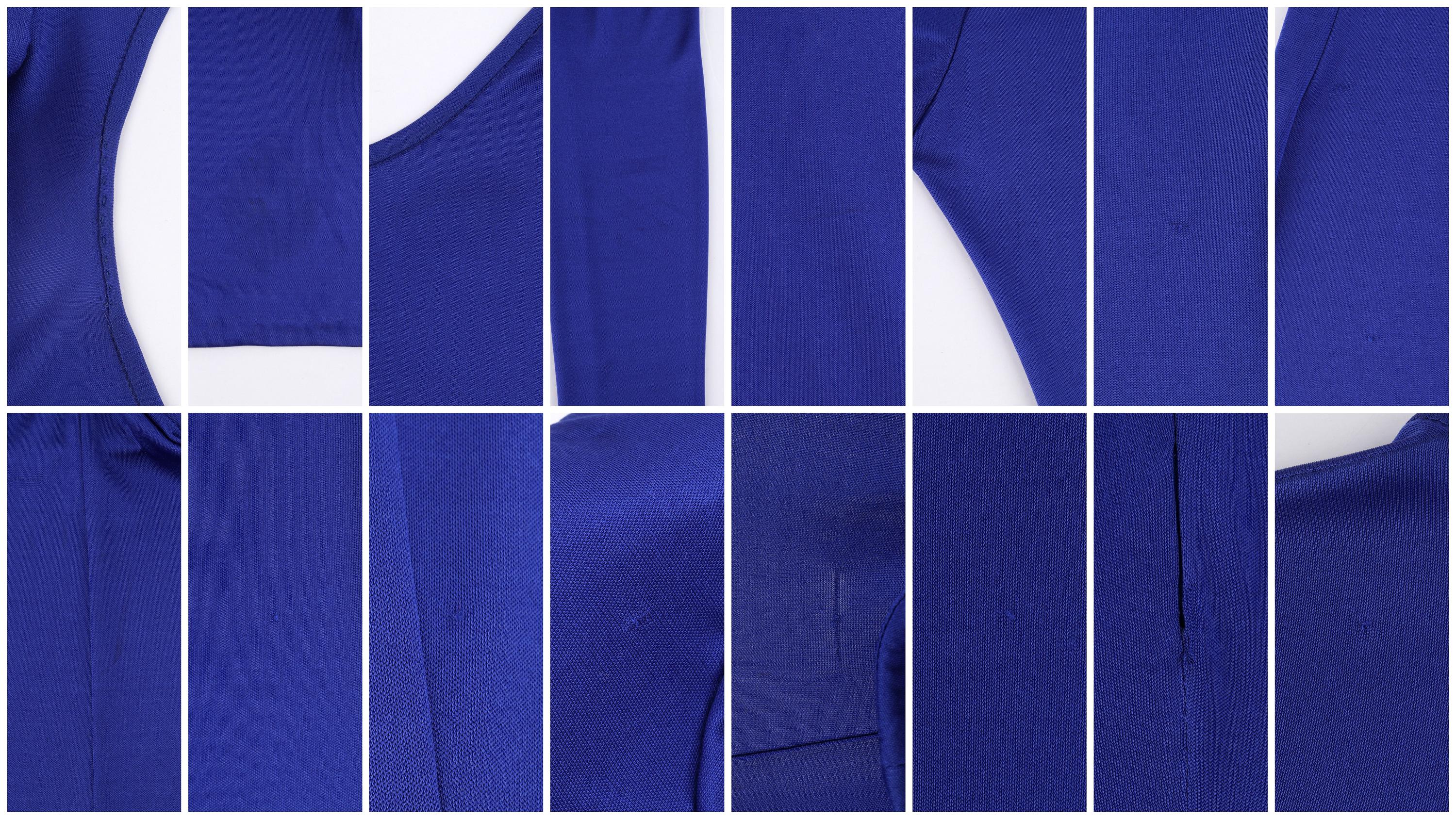 ALEXANDER McQUEEN c.2010 Royal Blue Structured Ruffle Bodycon Dress OOAK Sample 2