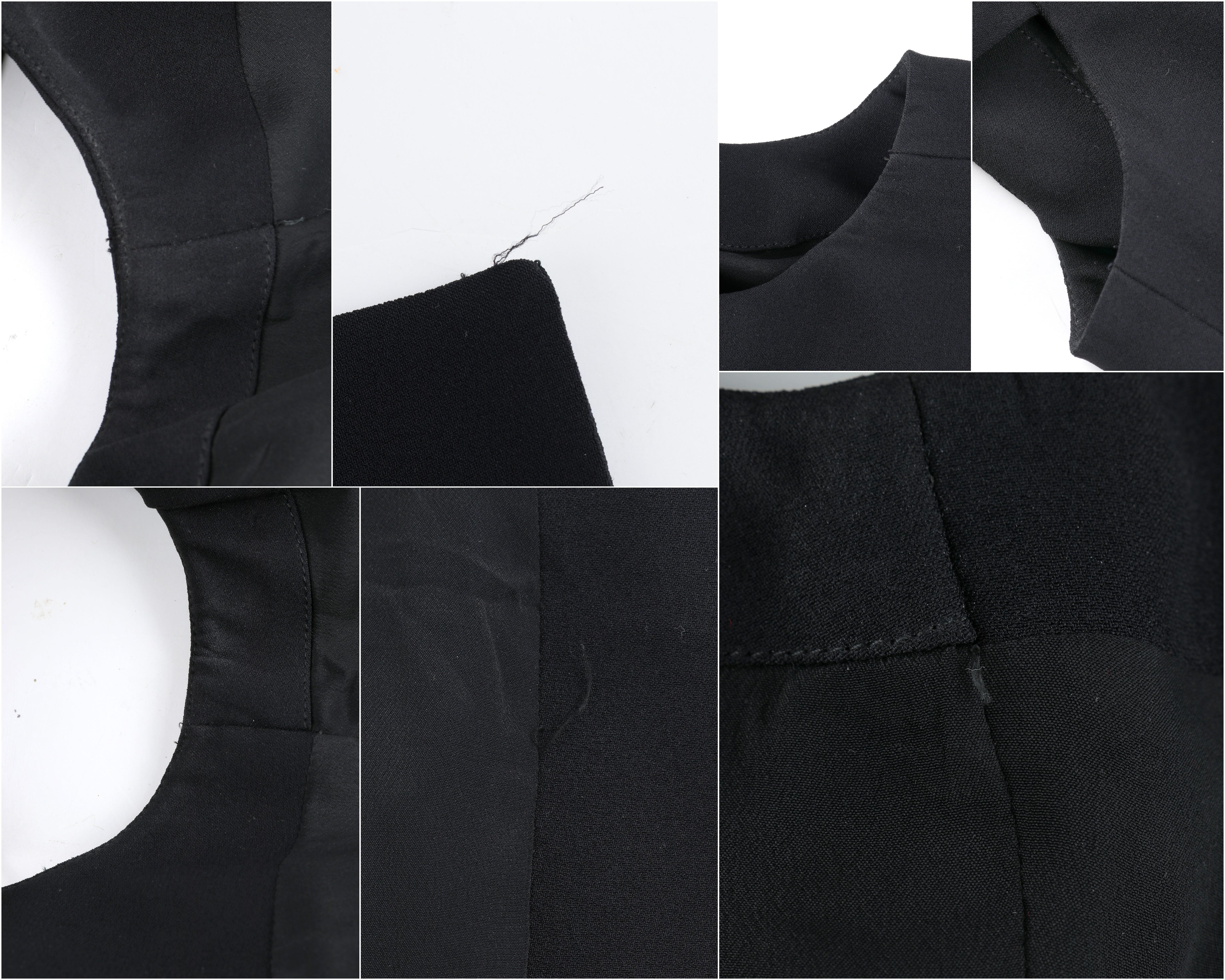 ALEXANDER McQUEEN c.2012 Robe de cocktail noire à double boutonnage et col boutonné en vente 8