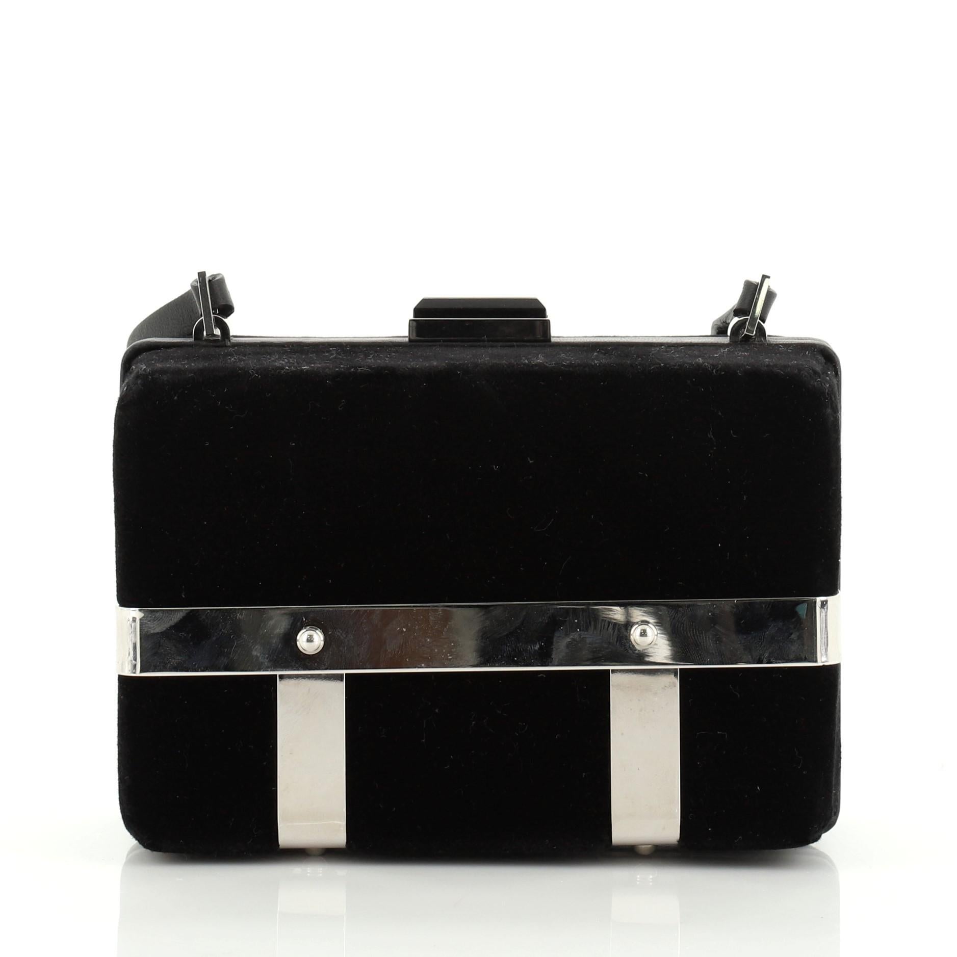 Black Alexander McQueen Caged Box Bag Velvet