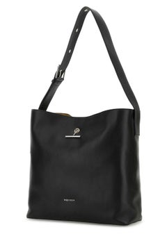 Alexander McQueen Schultertasche aus Kalbsleder – Schwarz