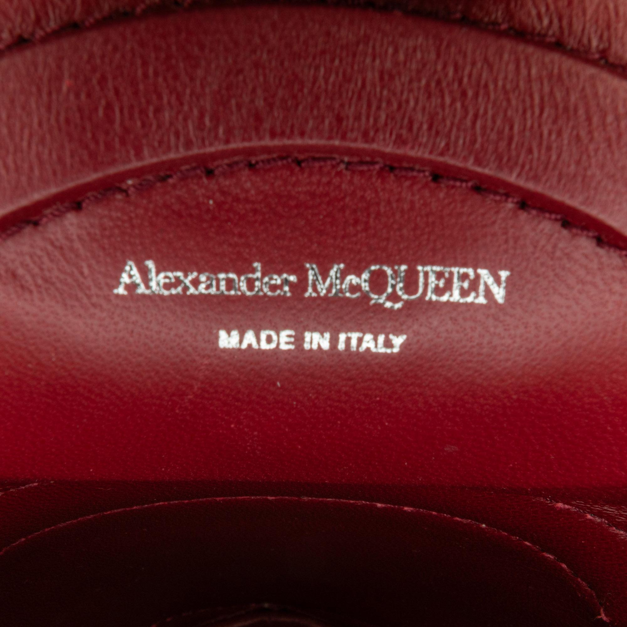 Alexander McQueen Calfskin Crystal Embellished The Curve Bucket Bag For Sale 1