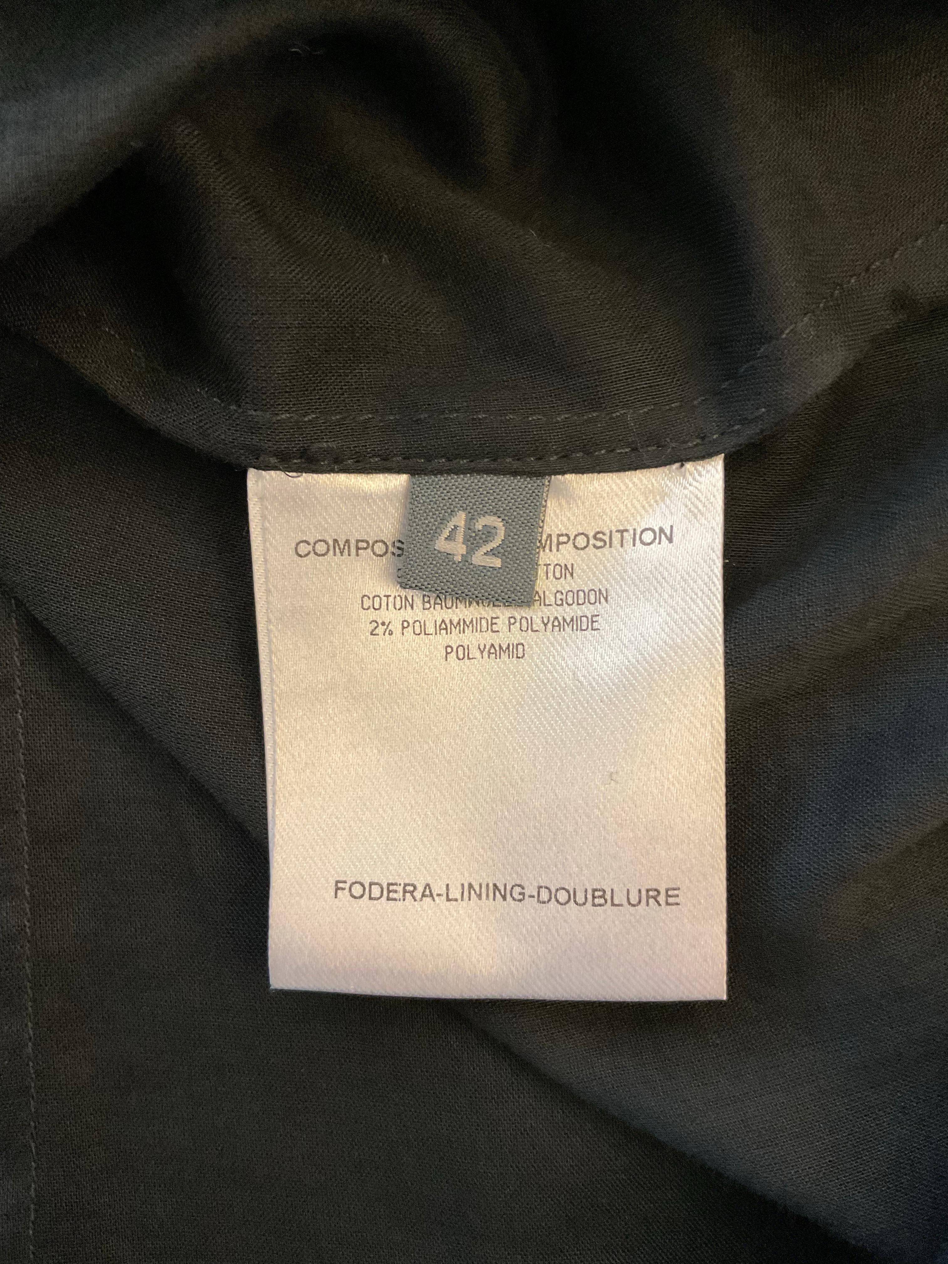 ALEXANDER McQUEEN Black cotton voile shirt with ruffles season FW 2006 For Sale 5