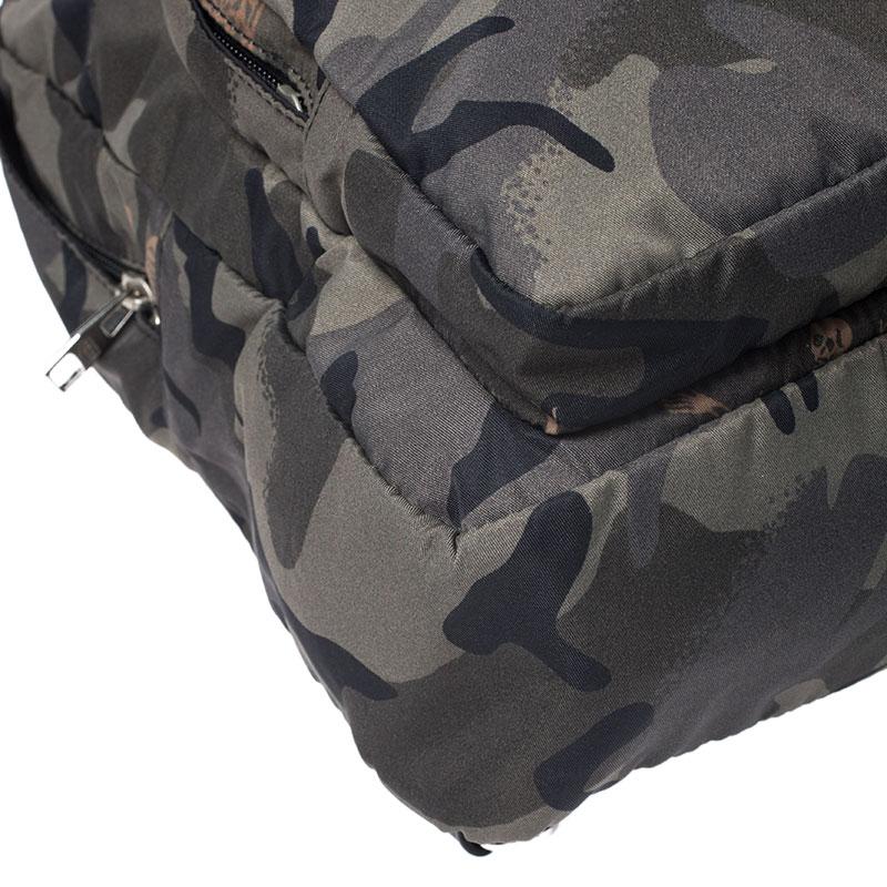 Men's Alexander McQueen Camo Nylon Dancing Skeleton Backpack