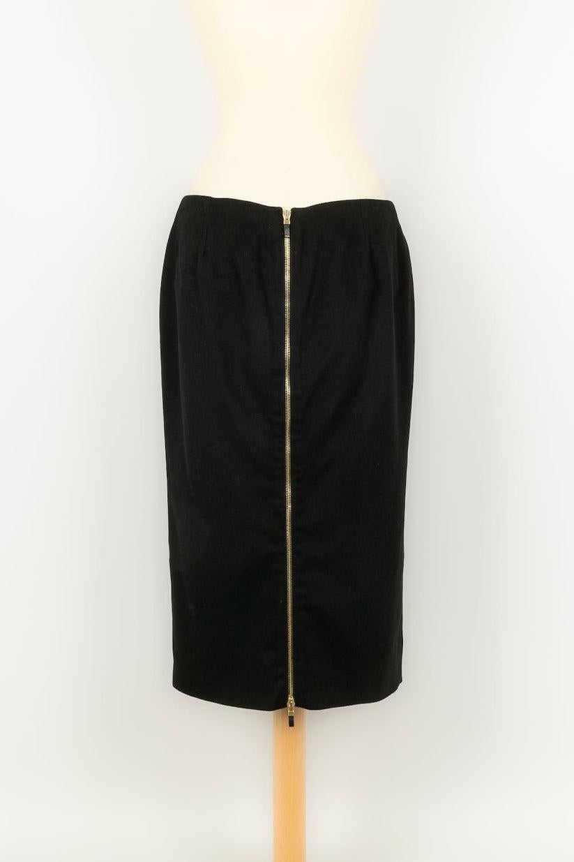 Black Alexander McQueen Cashmere Skirt For Sale