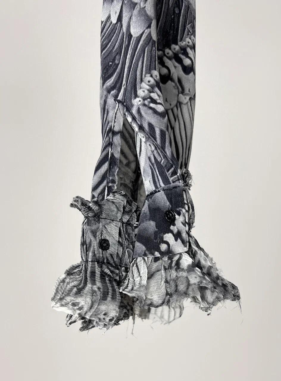 Alexander McQueen catacombs skull printed blouse  collection: Pre-Fall 2010 5
