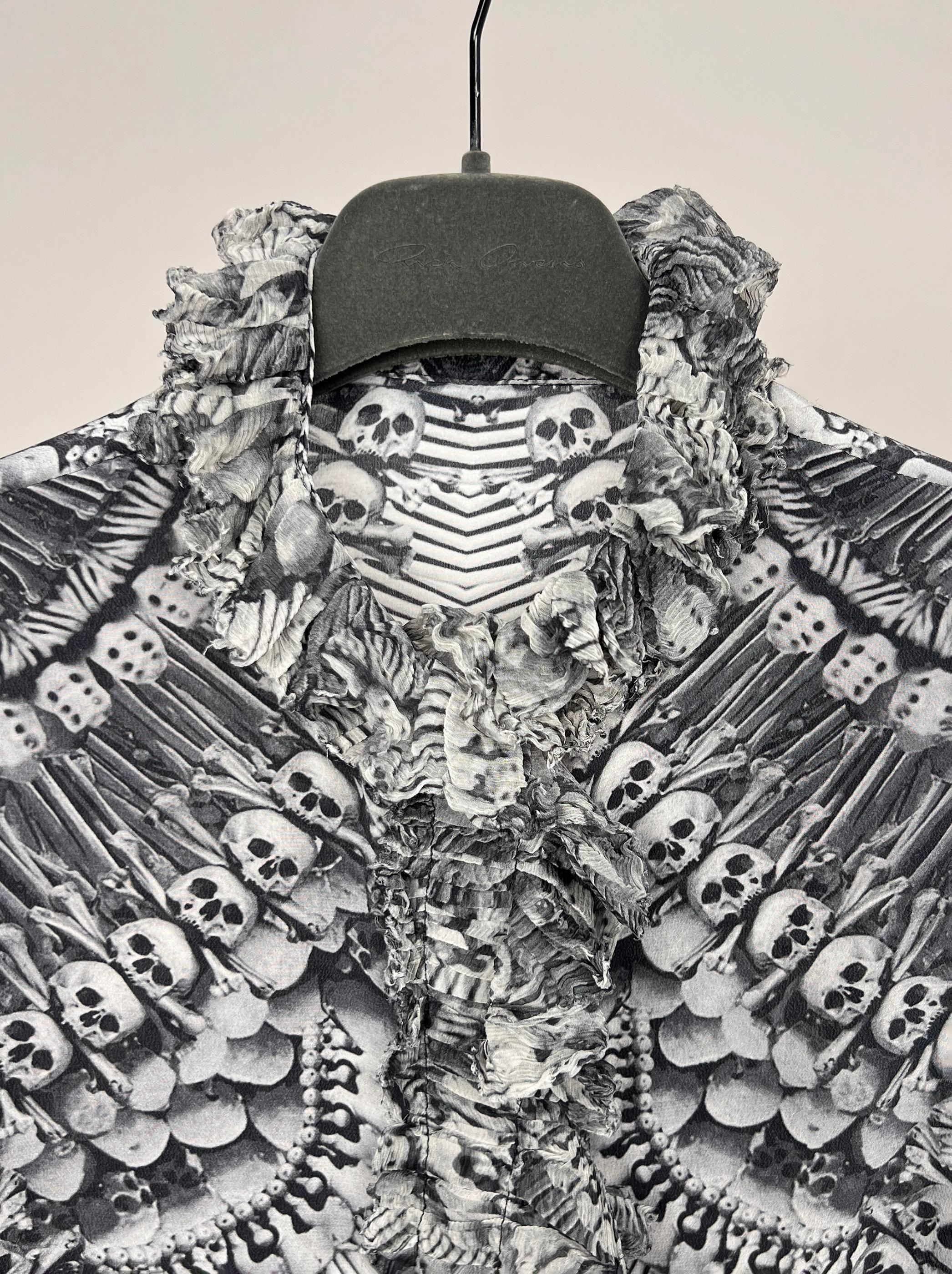 Women's Alexander McQueen catacombs skull printed blouse  collection: Pre-Fall 2010