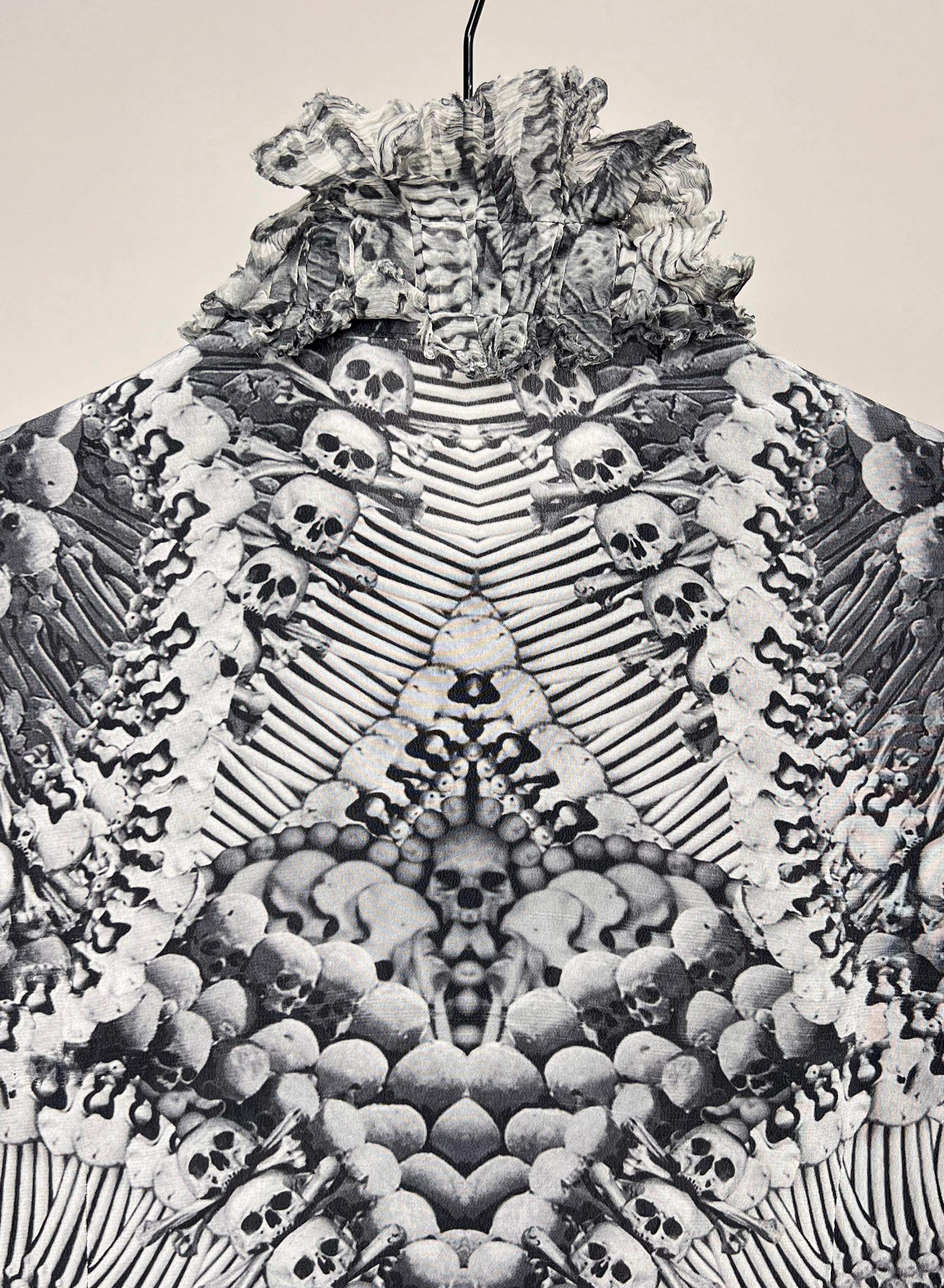 Alexander McQueen catacombs skull printed blouse  collection: Pre-Fall 2010 1