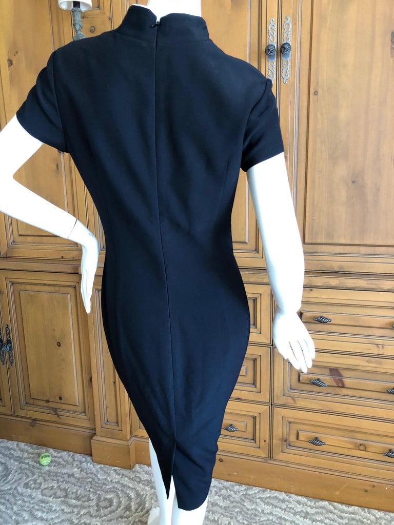 Alexander McQueen Cheongsam Style Little Black Dress w Reflective