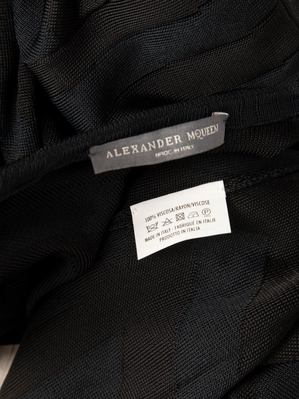 Women's Alexander McQueen Chevron Pattern Midi Dress Size S