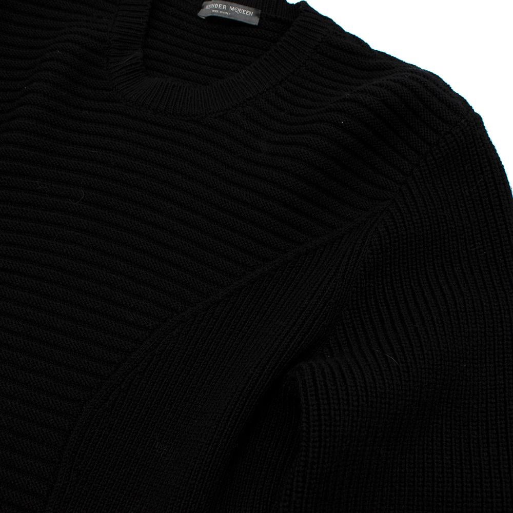Alexander McQueen Chunky-knit Peplum Dress - Size L 1