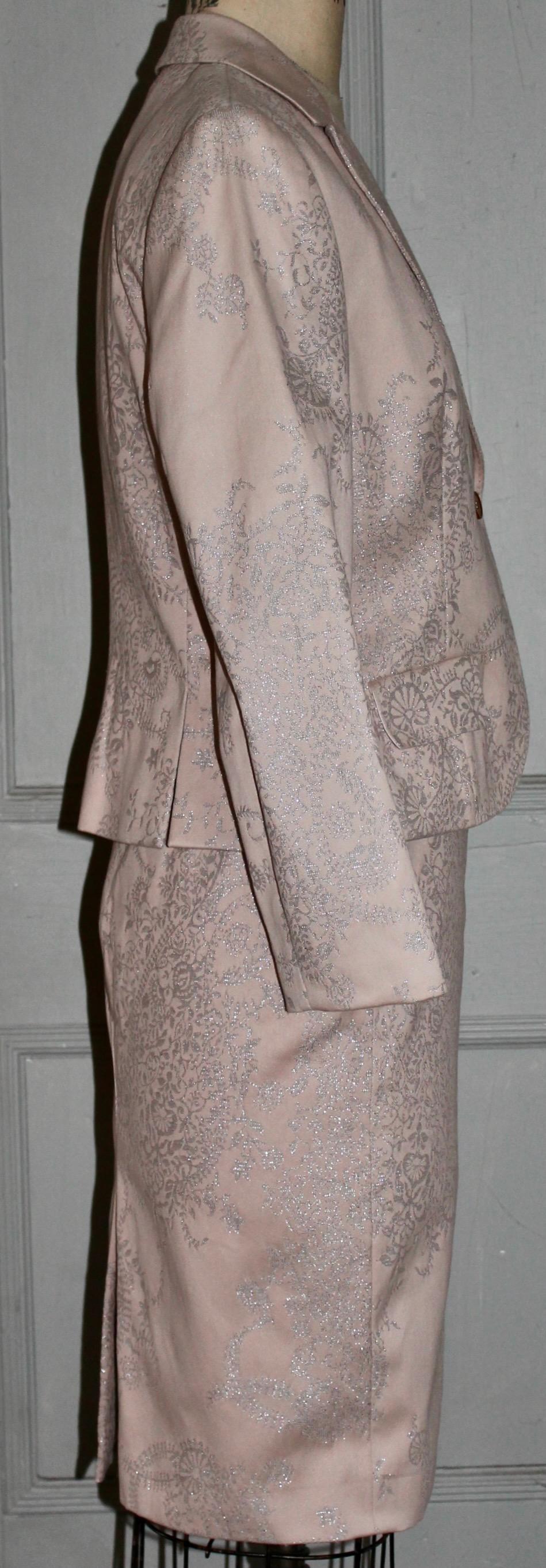 Women's Alexander McQueen circa 2000 Dusty Pale Rose Suit For Sale