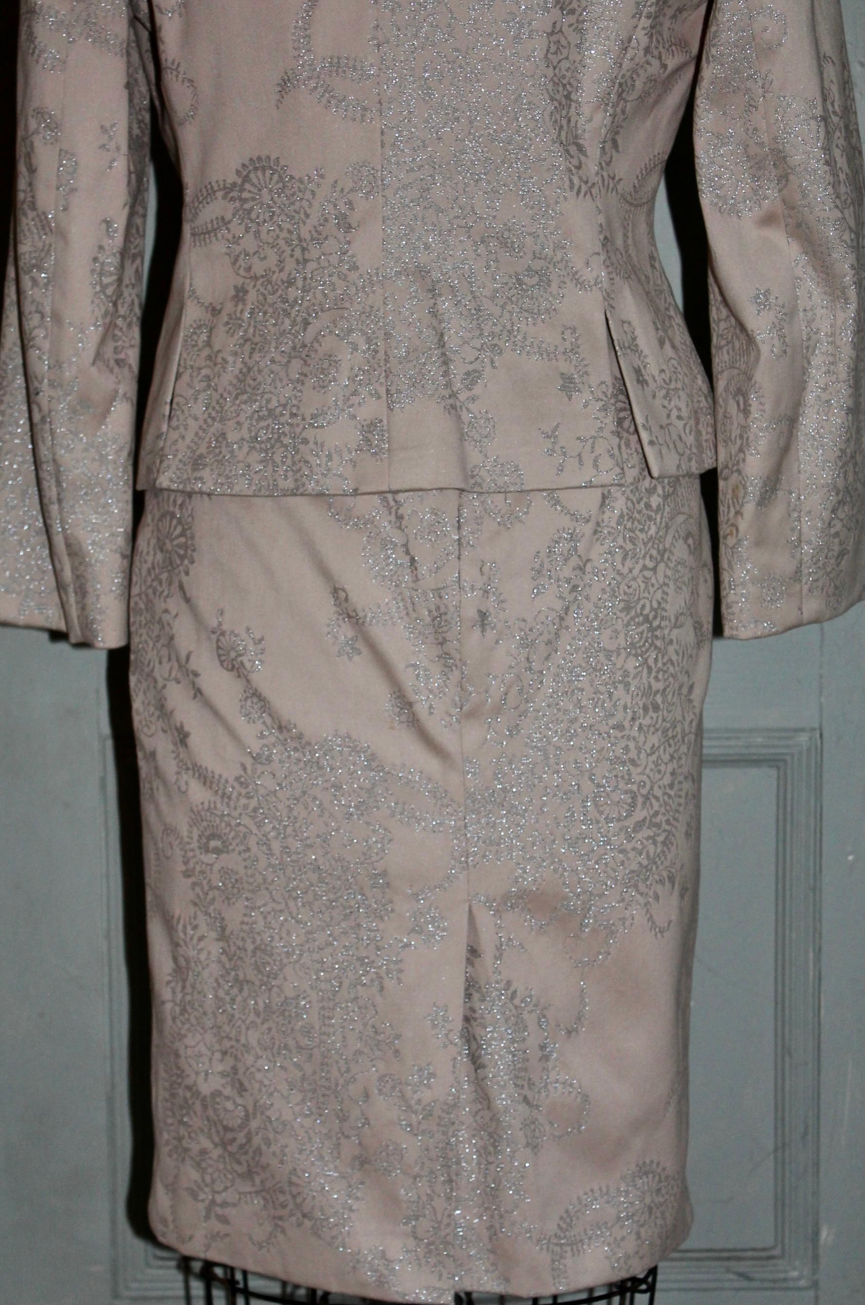 Alexander McQueen circa 2000 Dusty Pale Rose Suit For Sale 3