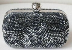 Alexander McQueen Classic Art Deco Crystal Skull Box Clutch