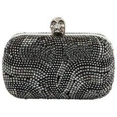 Alexander McQueen Classic Art Deco Crystal Skull Box Clutch