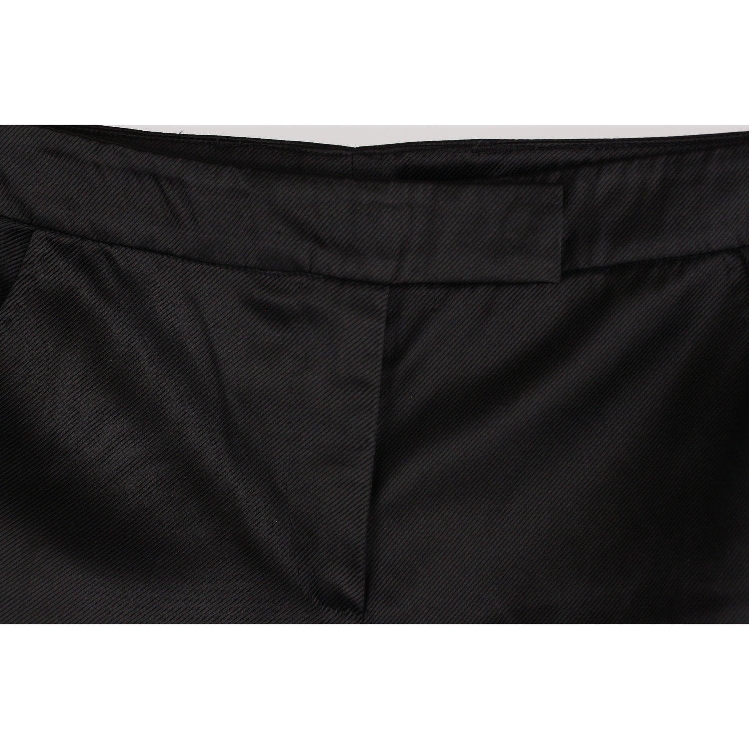 MATERIAL: Acetate COLOR: Black MODEL: Trousers GENDER: Women SIZE: Small COUNTRY OF MANUFACTURE: Italy Condition CONDITION DETAILS: A :EXCELLENT CONDITION - Used once or twice. Looks mint. Imperceptible signs of wear may be present due to storage