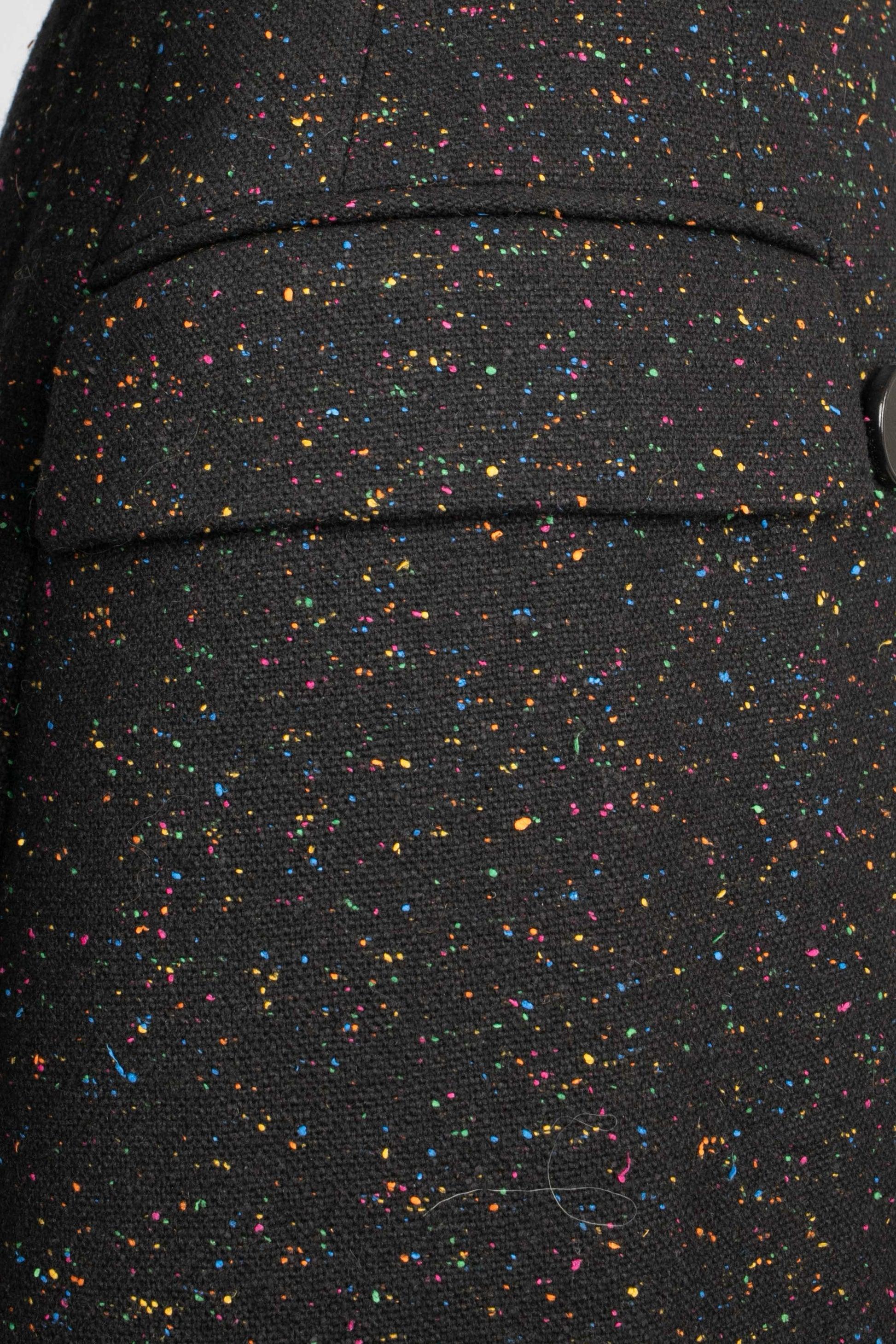 Cappotto Alexander McQueen in lana mista nera e multicolore, 2020 in vendita 6
