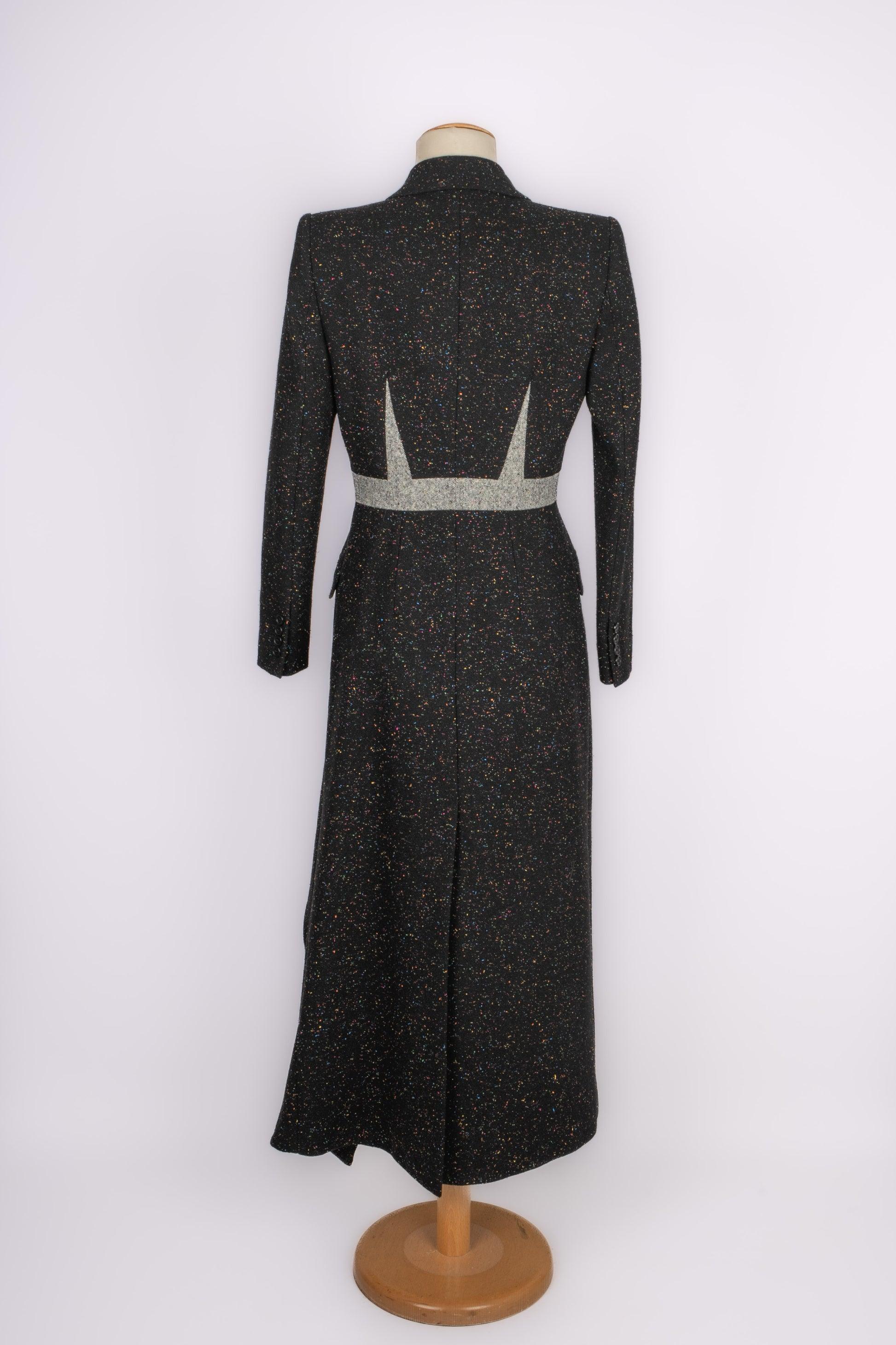 Cappotto Alexander McQueen in lana mista nera e multicolore, 2020 In condizioni ottime in vendita a SAINT-OUEN-SUR-SEINE, FR