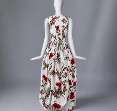 Alexander McQueen Cocktail Dress Poppy Flower Summer Gown