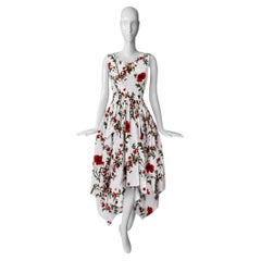 Alexander McQueen Cocktail Dress Poppy Flower Summer Gown