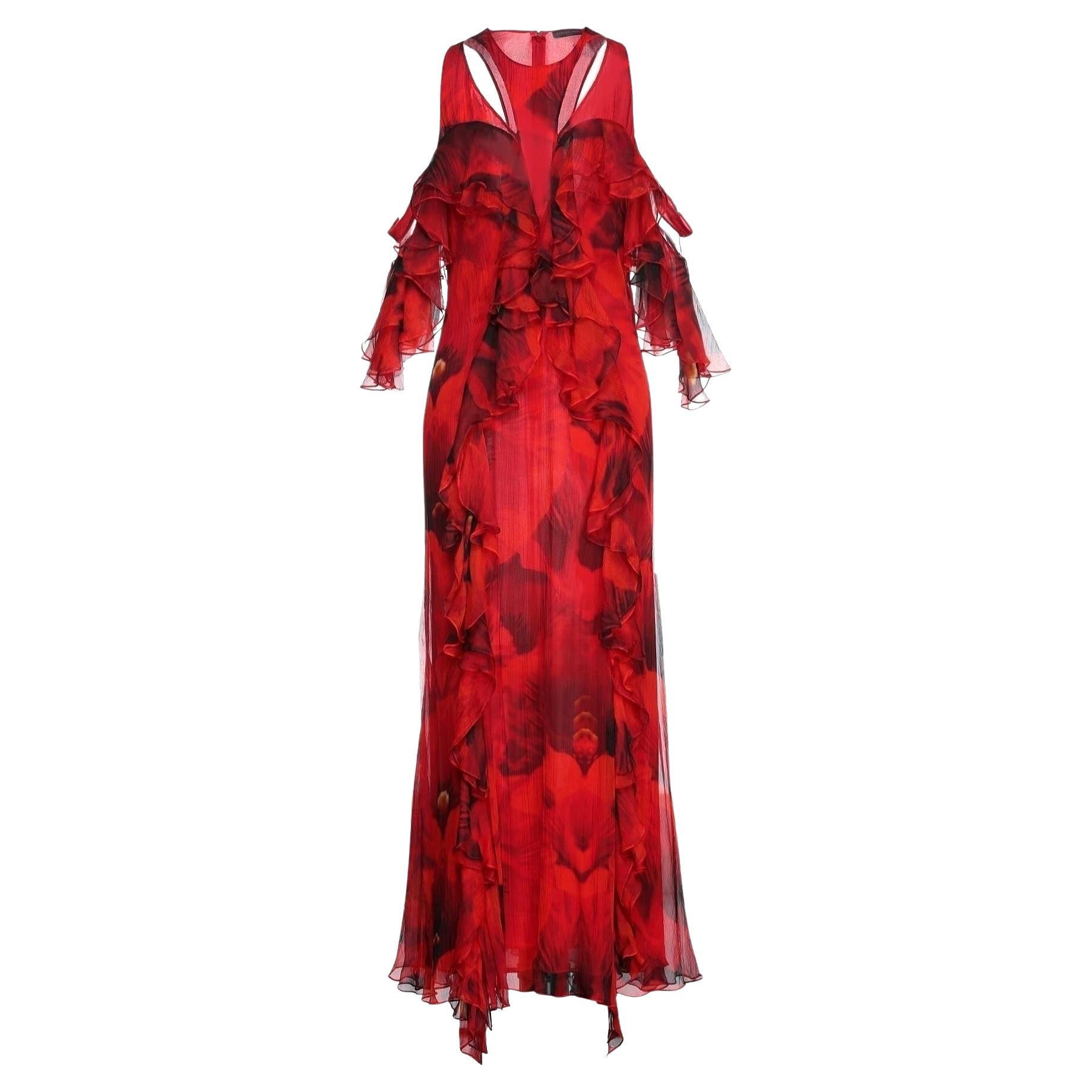 Mcqueen Chiffon Dress - 15 For Sale on 1stDibs | alexander mcqueen 
