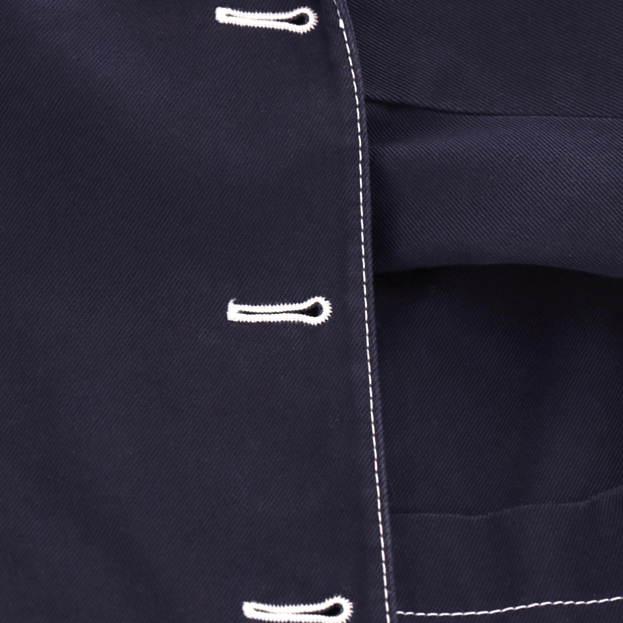 Alexander McQueen - Blazer in cotone con stitch a contrasto in vendita 1