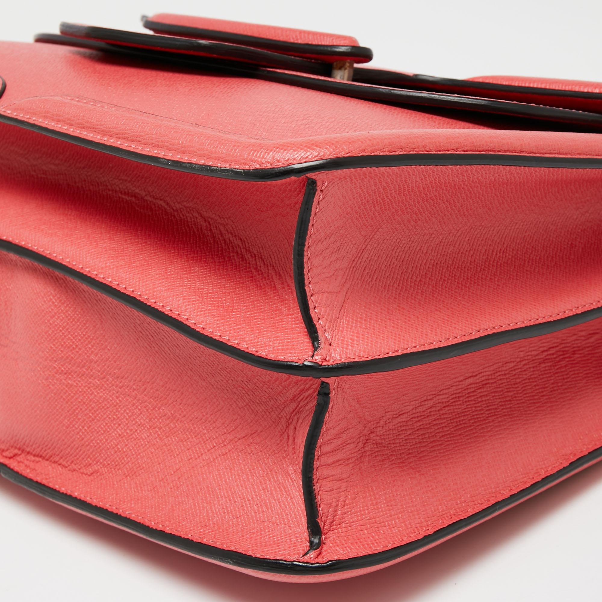 Alexander McQueen Coral Pink Leather Heroine Shoulder Bag 1