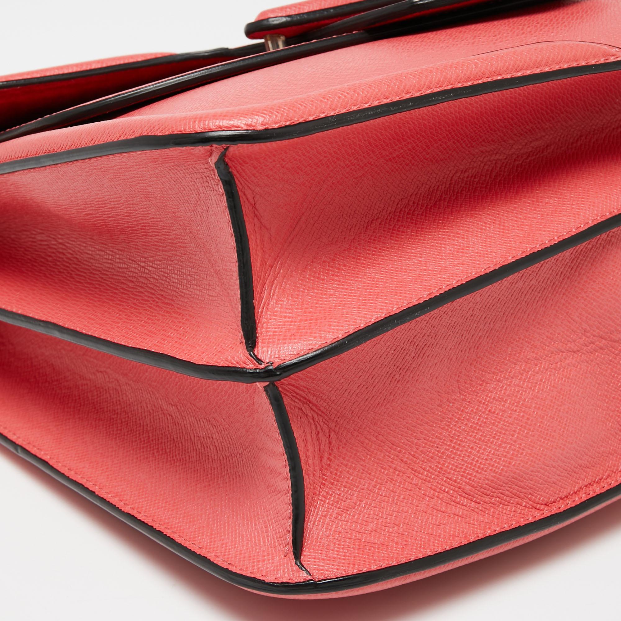 Alexander McQueen Coral Pink Leather Heroine Shoulder Bag 2