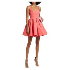 Alexander McQueen Coral Taffeta Fit & Flare Dress – 2021 Collection NWT