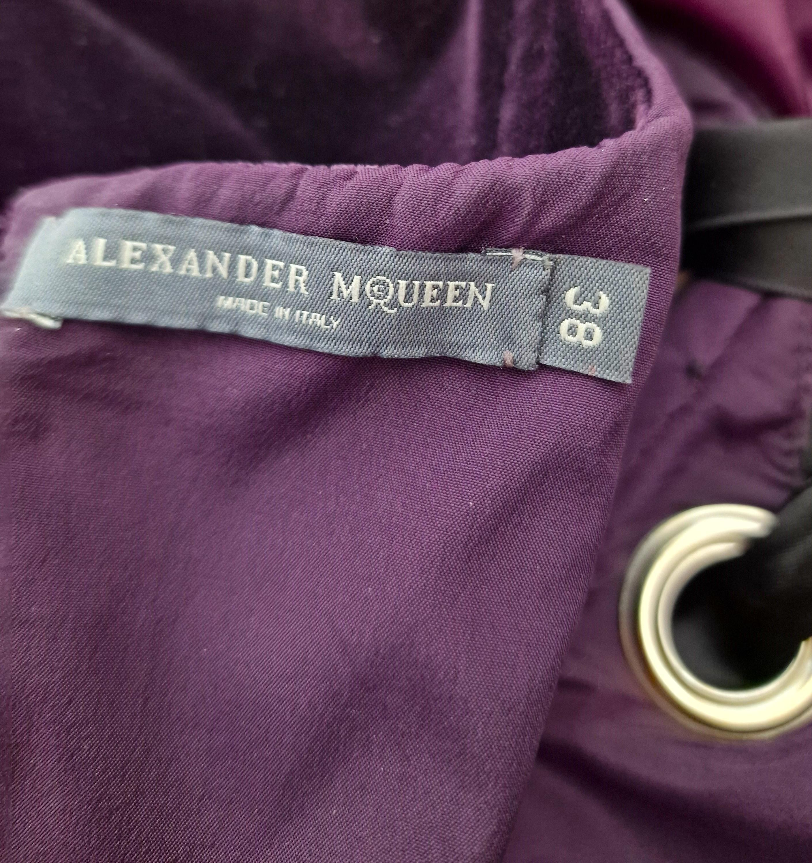 Alexander McQueen Corset Bustier Lace Up Tutu Petticoat Violet Medium Gown Dress For Sale 14