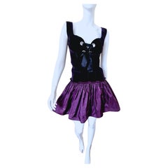Alexander McQueen Corset Bustier Lace Up Tutu Petticoat Violet Medium Gown Dress