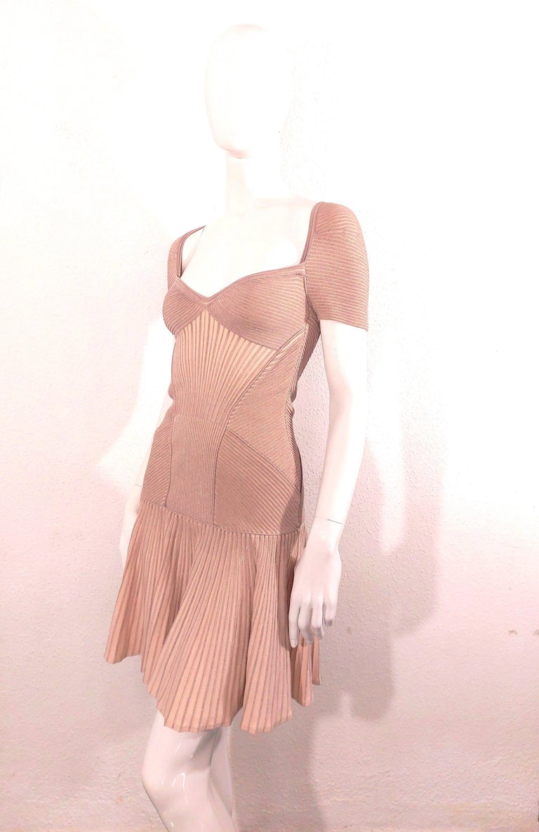 knee length dresses for ladies McQueen // Knit Lace Midi Dress – VSP Consignment main image 0