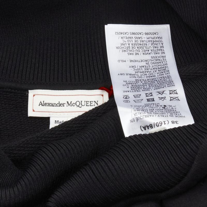ALEXANDER MCQUEEN cotton black ultra puff sleeve off shoulder sweater IT38 XS For Sale 4