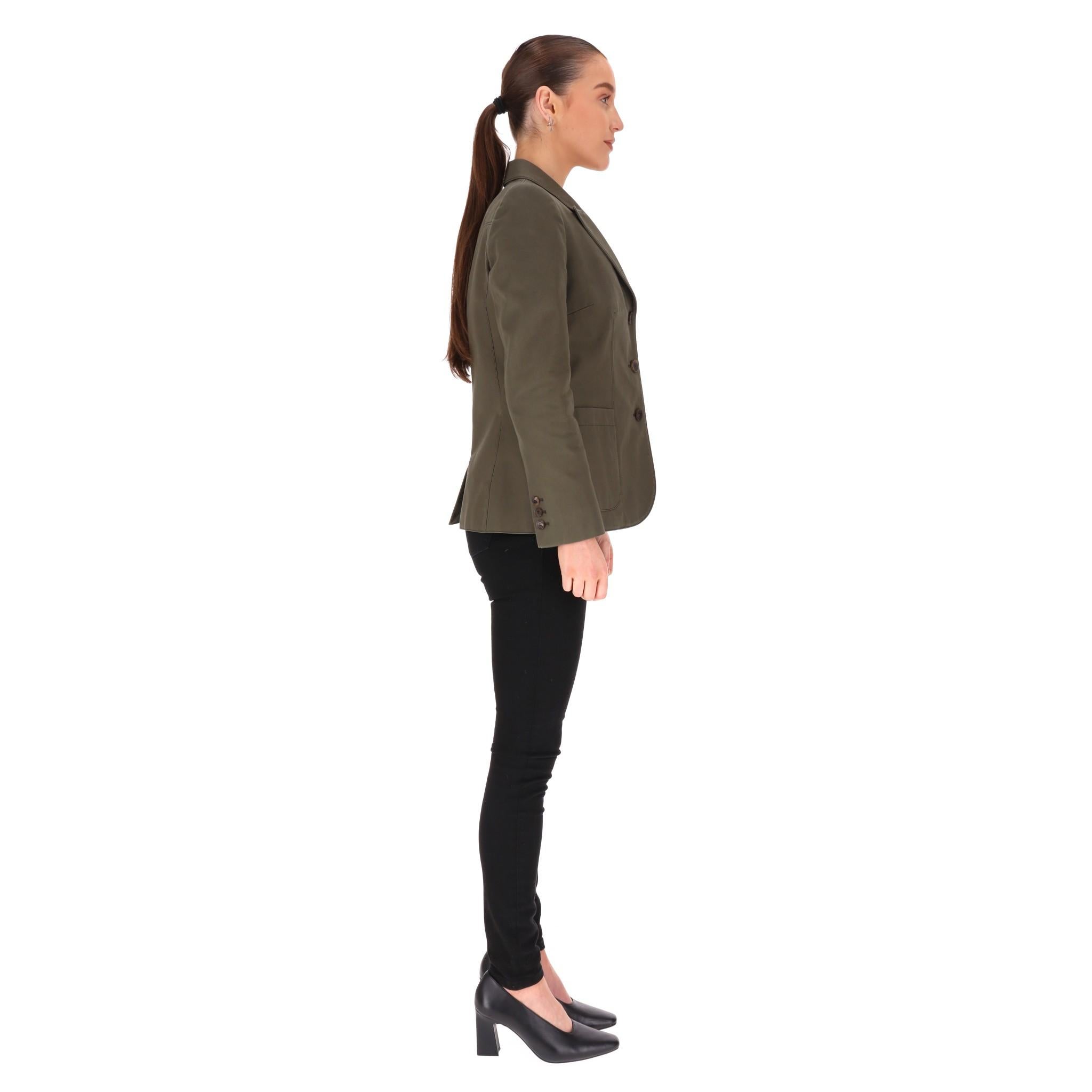 Nero Giacca in gabardine di cotone di Alexander McQueen in vendita