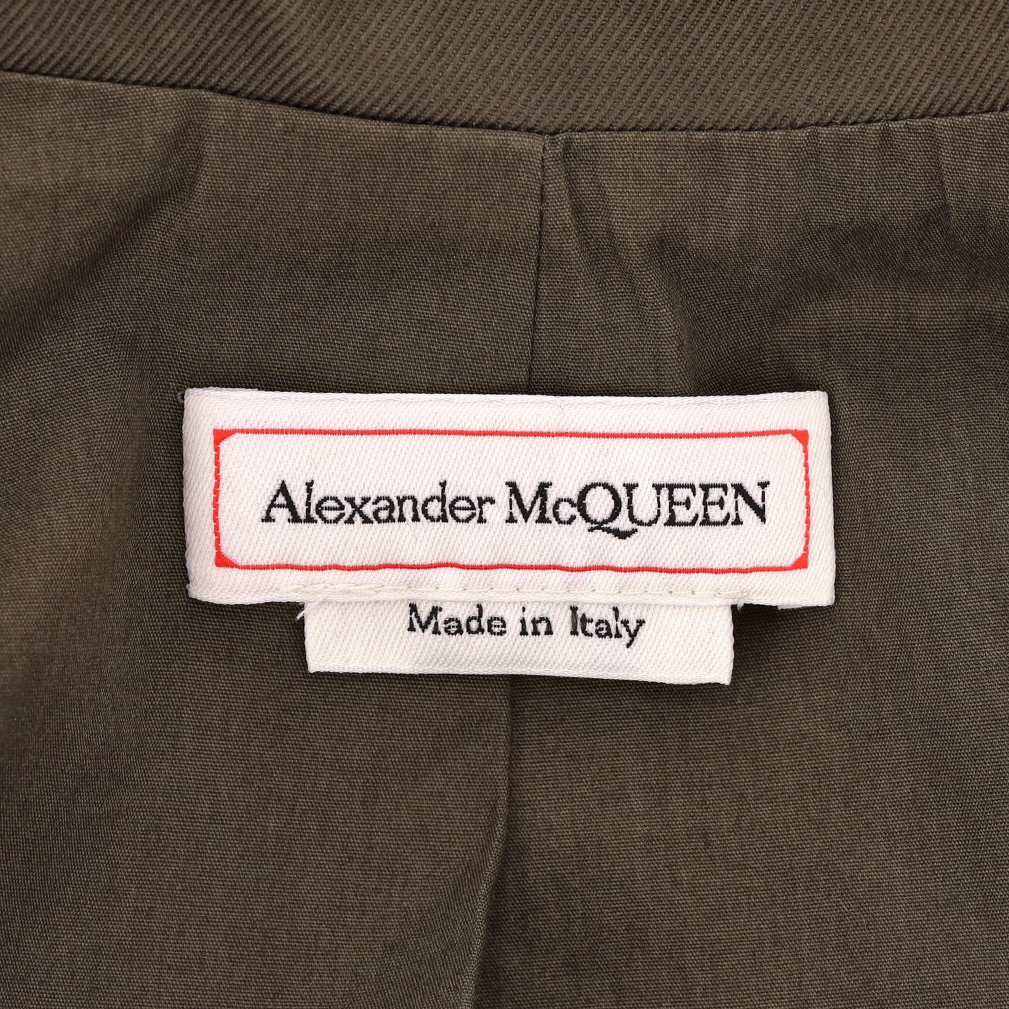 Giacca in gabardine di cotone di Alexander McQueen in vendita 2