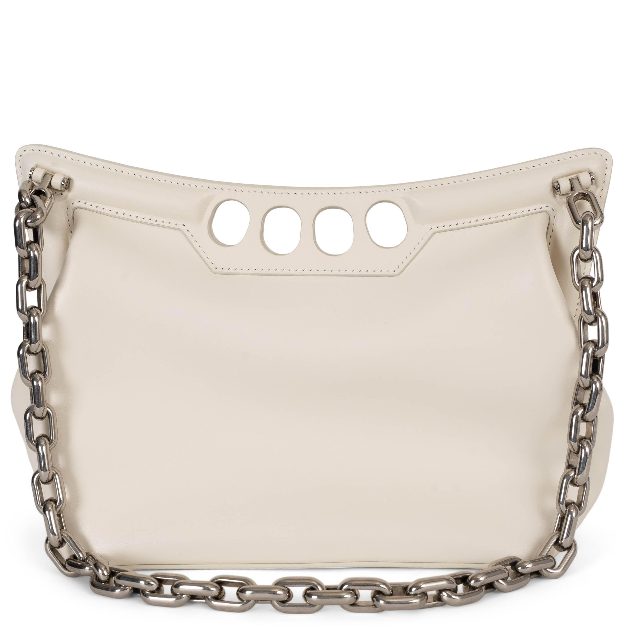 Beige ALEXANDER MCQUEEN cream leather 2023 THE PEAK SMALL Bag For Sale