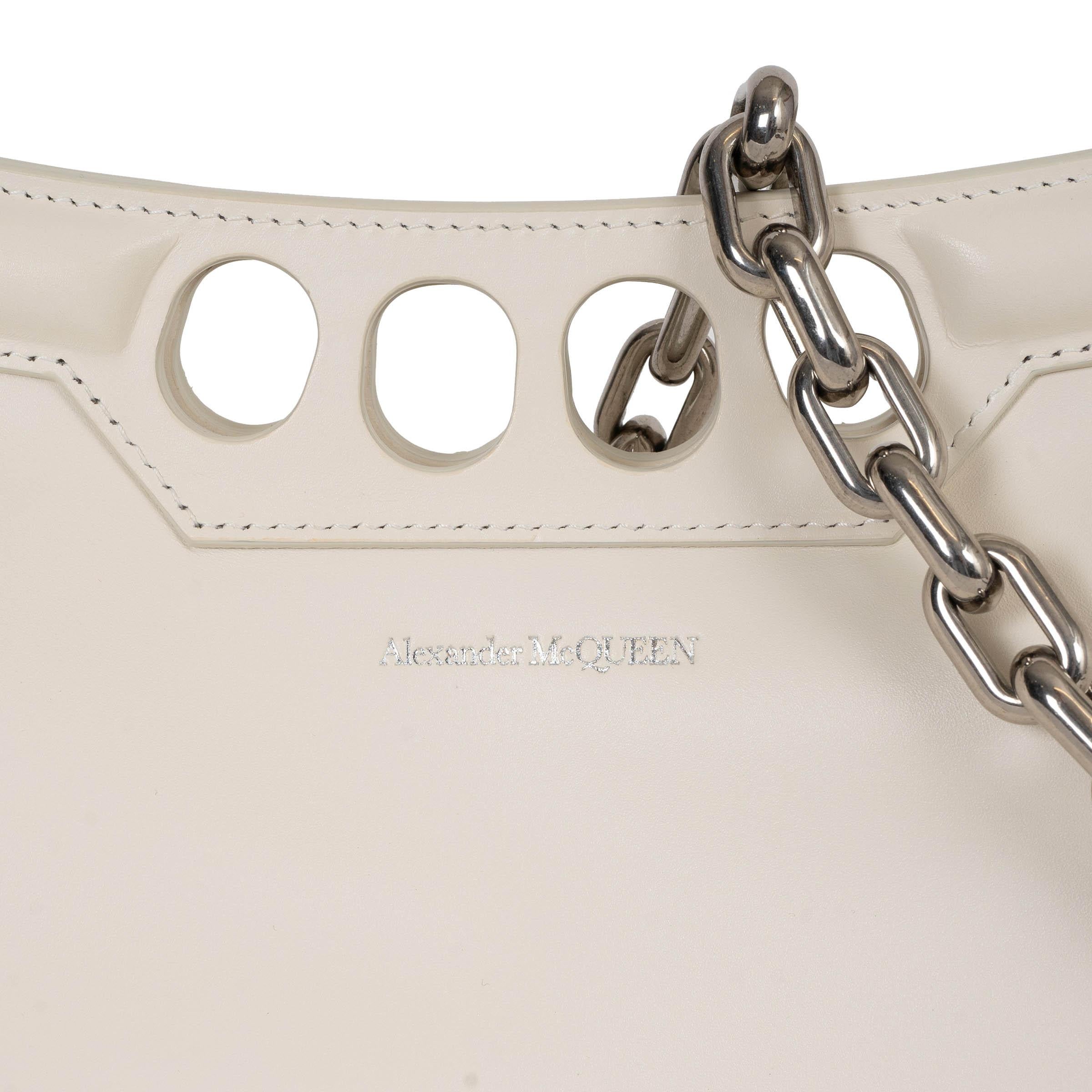 ALEXANDER MCQUEEN cream leather 2023 THE PEAK SMALL Bag For Sale 1