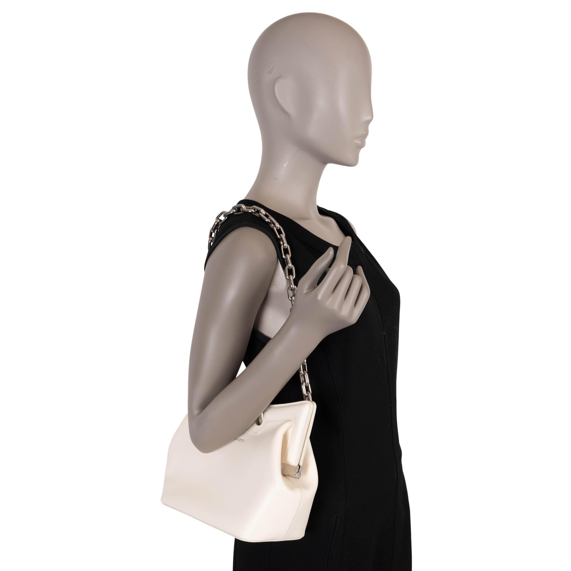 ALEXANDER MCQUEEN cream leather 2023 THE PEAK SMALL Bag For Sale 2